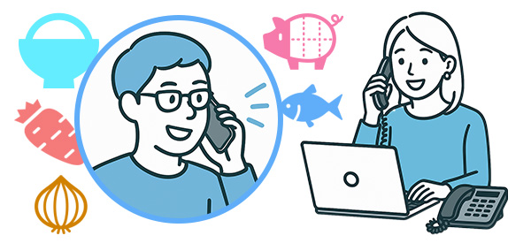 寄附者対応は専用コールセンターが対応